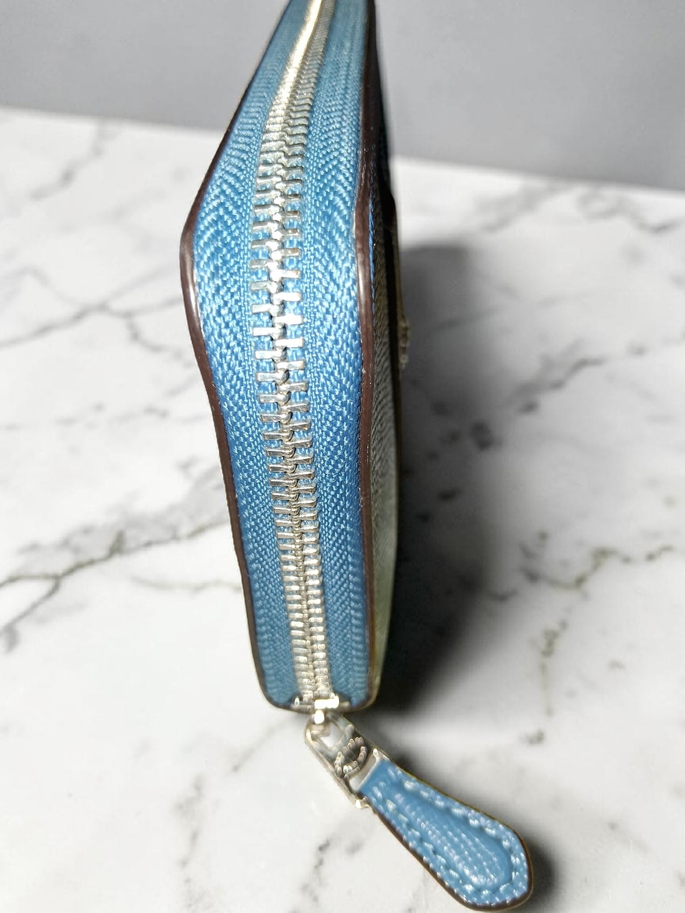 Coach Zip-Around Wallet in Light Blue - Picture 3 of 5